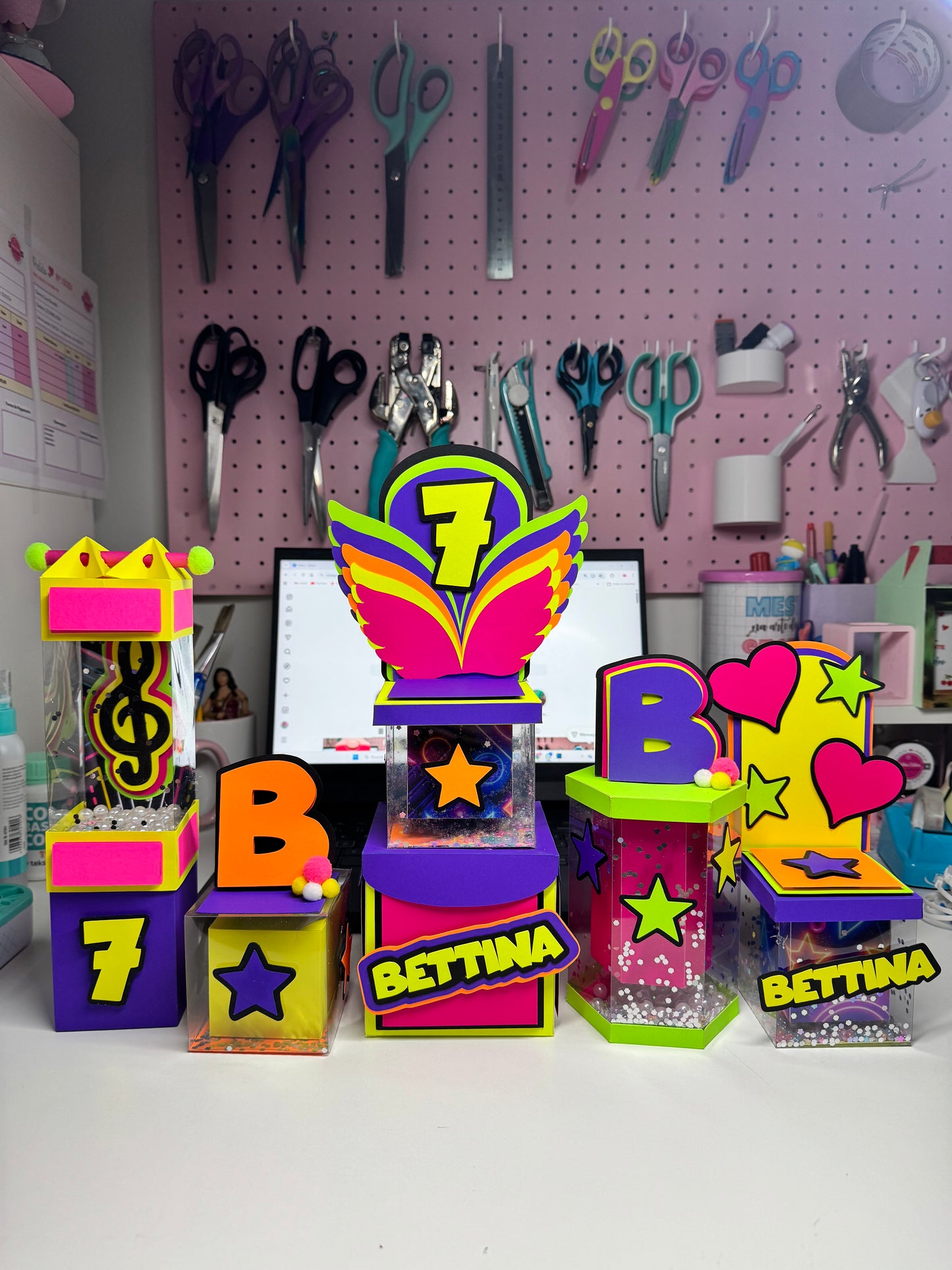 Kit 20 Peças Vitrine Plus Neon