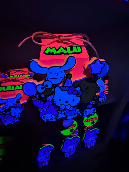Kit 20 Peças Premium Turma Hello Kitty Neon