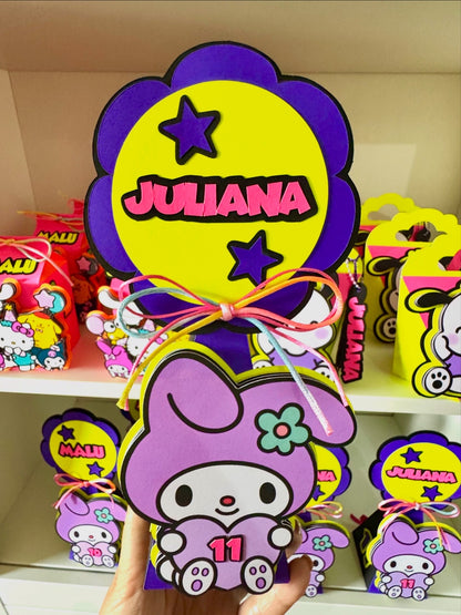 Kit 20 Peças Premium Turma Hello Kitty Neon