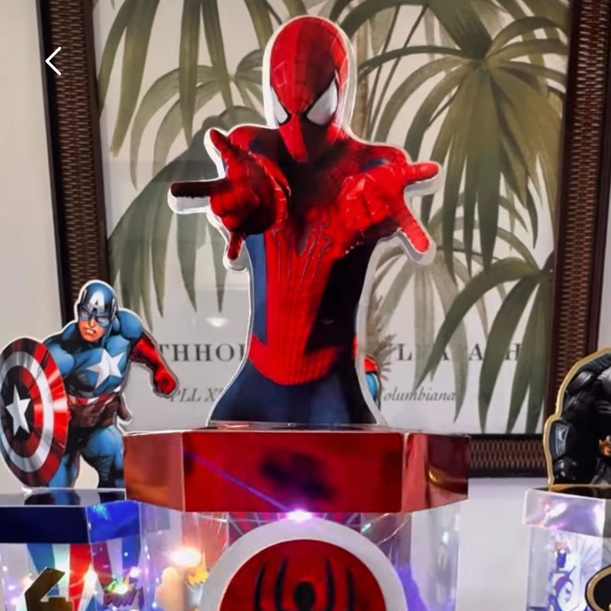 Centro de Mesa Luminária Homem Aranha